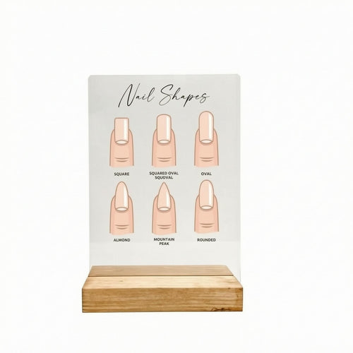 Acrylic Nail Shape Chart Transparent Nail Shape Display Board Sturdy
