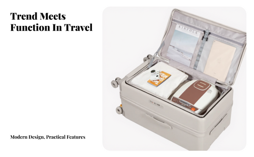 Expandable TSA-lock PC suitcase