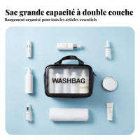Dry Wet Separation Wash Bag Waterproof Double Layer Makeup Bag Large Capacity