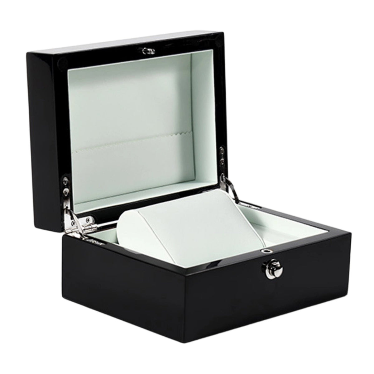 Wooden Watch Gift Box Vintage Design Lacquered Wood Watch Box Accessory Organizer Push-Button Clasp for Men