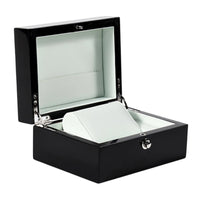 Wooden Watch Gift Box Vintage Design Lacquered Wood Watch Box Accessory Organizer Push-Button Clasp for Men