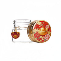 Gold Bean Savings Bottle Creative Home Decor Clear Currency Saving Jar
