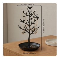 Jewelry Tree Stand Multi-Purpose Jewelry Display Tray Space-Saving