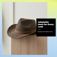 Western Wool Fedora Hat Wide Brim Sun Protection
