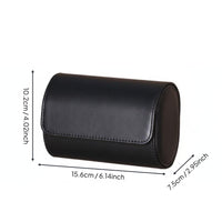 Leather Watch Travel Case Removable Pillows Travel Watch Roll Waterproof Accessory Storage for Commuters