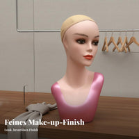 Hairpiece Display Head Form Long-Lasting Female Mannequin Head Glossy Finish