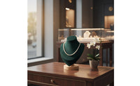 Necklace Display Bust Photography Prop Wooden Base Jewelry Bust Portrait Neck Display Stand Elegant Design Locket Chain Stand