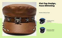 Jotaro Kujo cosplay hat, metal plaque