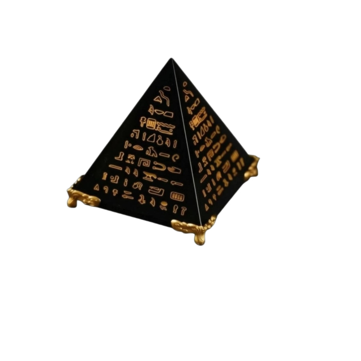 Faceted Pyramid Ornament Printed Symbols Tetrahedral Ornament Easy to Clean Decor