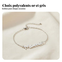 Mama Letter Bracelet Stainless Steel Mama Word Bracelet Light Luxury for Mothers