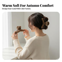 Furry Grip Fastener Korean Design Furry Fastener Furry Jaw Clamp Strong Hold Fuzzy Hair Clamp Nonslip for Women, Everyday Wear