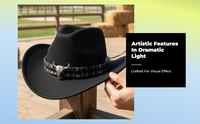 Wide Brim Cowboy Sun Hat, Unisex, Adjustable, UPF40+