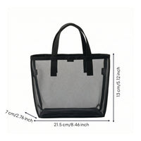 Mesh Tote Bag Breathable Mesh Bag with Zipper Travel-Friendly for Gym, Travelers