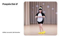children's Penguin wholesie Hooded Penguin Jumpsuit Soft and Comfortable for Girls