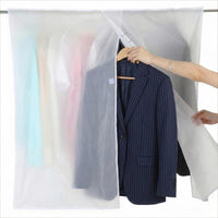 2 Pieces PEVA Garment Cover Semi-Transparent Waterproof Hanging Clothes Bag
