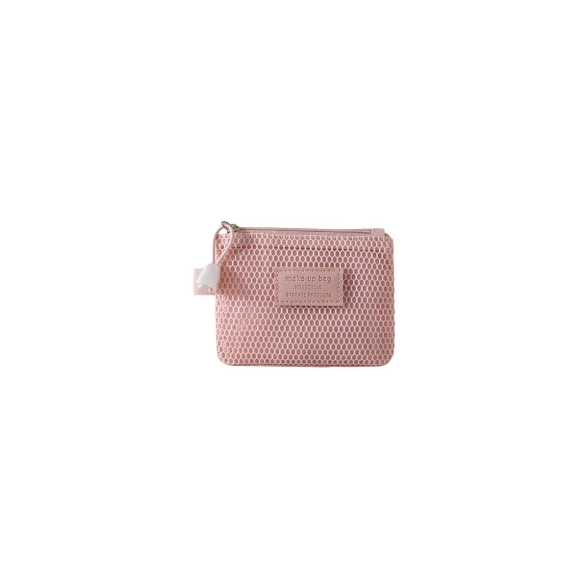 Makeup Bag, Mini Doublefastener Travel Organizer, Mesh Cosmetic Storage Pouch for Women, Small Multipurpose Case