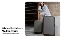 Expandable TSA-lock PC suitcase