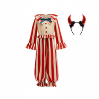Horror Movie Clown Cosplay Complete Outfit Set Girls Clown Jumpsuit Realistic