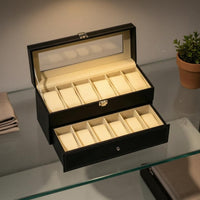 Drawer Watch Box Padded Compartments Watch Drawer Box All-Around Protection