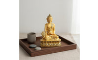Gilt Buddha Figurine Palm Size Small Buddha Decoration Feng Shui Statue Perfect Gift Padmasambhava Statue Intricate Designs