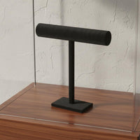T-Shaped Necklace Stand Tall Design Black Jewelry Display Stand Elegant