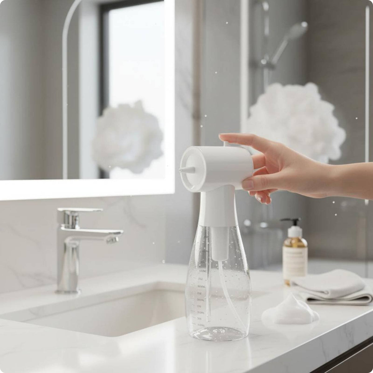 Electric Foam Dispenser Portable Shampoo Foamer Long Lasting for Bathroom