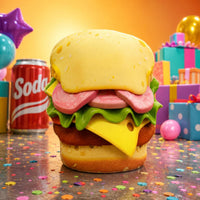 Hamburger Costume Easy to Wear Burger Costume Realistic Print for Adults