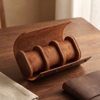 Watch Roll with 3 Slots Portable Organizer Safeguarding for Travelers