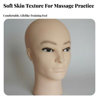 Easy to Clean Facial Massage Training Head Reusable Facial Acupressure Practice Model Realistic Feel for Estheticians, Beauty School