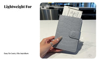 Multiple Card Slots Leather Passport Cover Minimalist Design Leather Travel Document Organizer Easy To Carry for Vacation, Airport, Airports