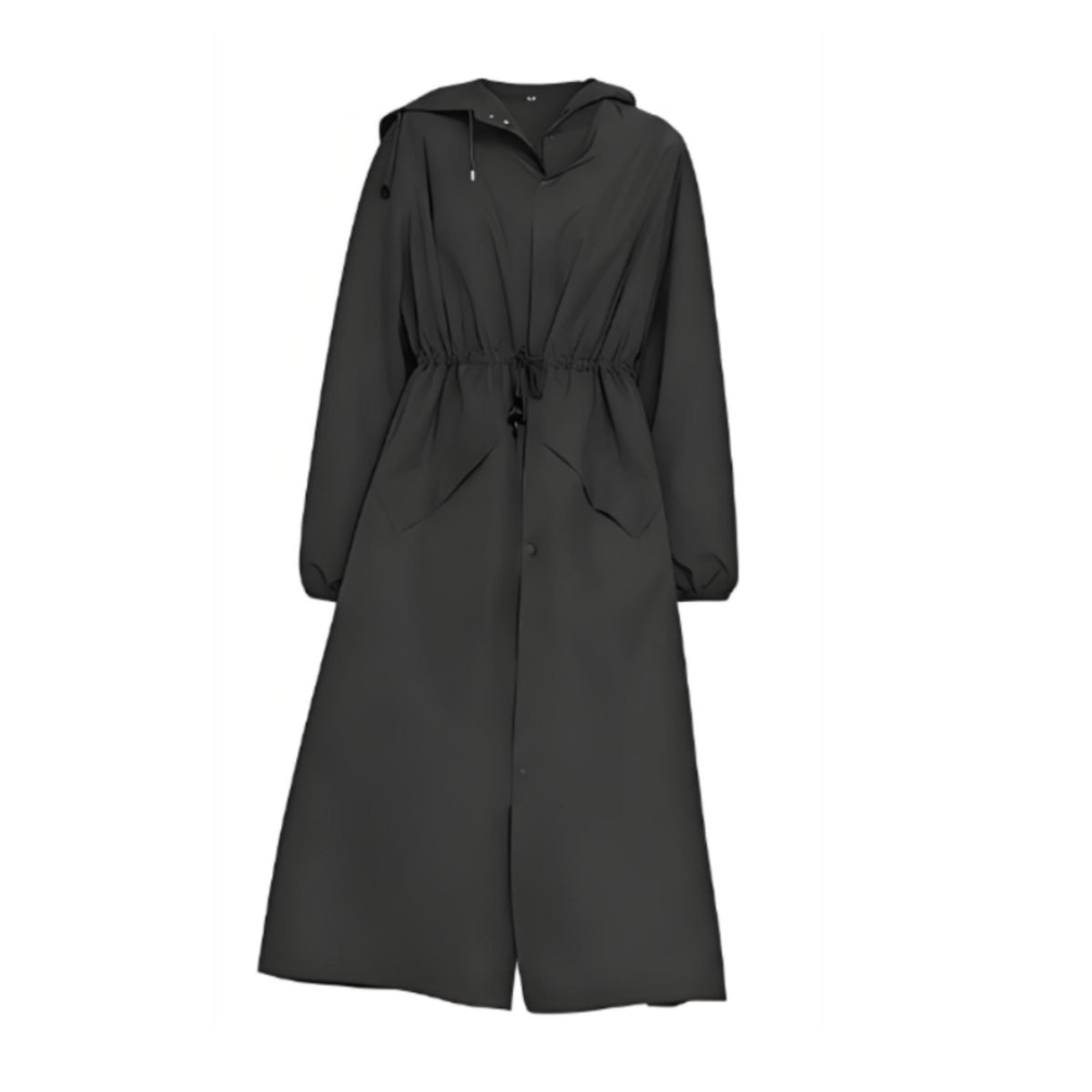 Fashionable Design Long Hooded Raincoat Breathable Fashion Rain Jacket Windproof for Travelers, Campers, Rainy Days, Casual Wear, Outdoor