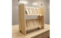 Two-Tier Phone Stand Freestanding Slatted Phone Stand Organized Storage