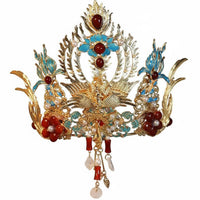 Traditional Chinese Hair Crown Gilded Finish Traditional Chinese Hair Accessory Ancient Chinese Headdress Intricate Design
