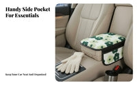 Provides Winter Warmth Car Armrest Cushion with Pockets Universal Fit Lambswool Armrest Mat Easy Installation for Women, Girls