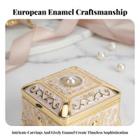 Exquisite Gift European Design Jewelry Box Long-Lasting Zinc Alloy Engraved Keepsake Case for Wedding