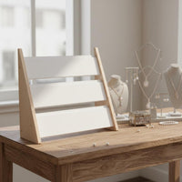 Countertop Necklace Display Board Large Capacity Wooden Jewelry Display Rack Wooden Frame Jewelry Rack for Market Stalls