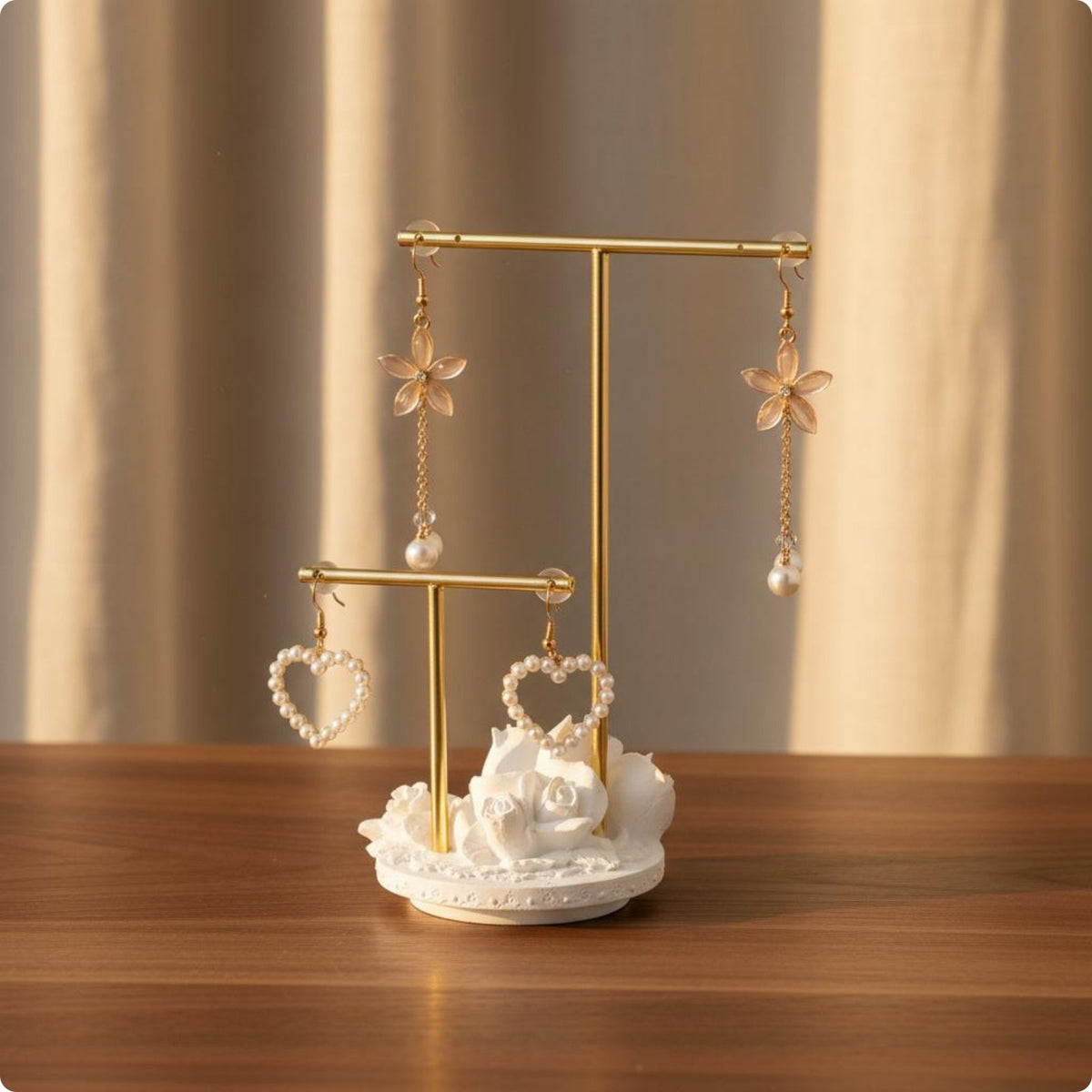 Jewelry Display Stand Elegant Necklace Bracelet Organizer Sturdy