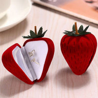 Strawberry Band Box Romantic Fruit Shaped Band Holder Memorable Presentation