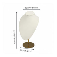 Pu Leather Necklace Stand Smooth Necklace Display Bust Stable Base Jewelry Display Bust for