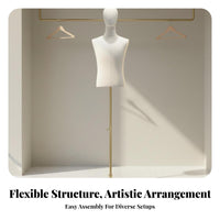 Men's Suit Display Stand Easy to Assemble Male Torso Mannequin for Showroom
