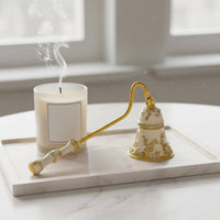 Vintage Dome Candle Wick Smotherer Windproof Long Handle Candle Wick Dipper Long Handle Wick Dipper Smoke-Without