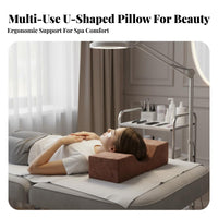 Breathable Textile Eyelash Grafting Pillow Washable Cover Eyelash Extension Pillow Side Pockets for Estheticians, Spa, Spas, Home Studio