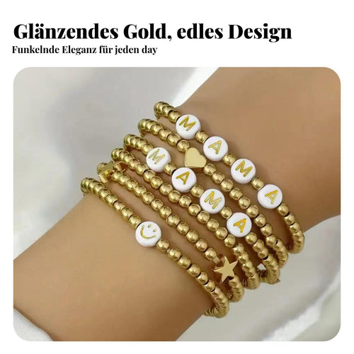 6 Pieces MAMA Letter Bracelet Set Mother's Day Gift MAMA Letter Bracelets