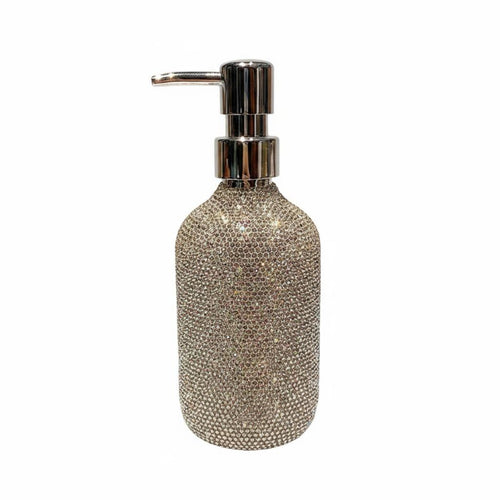 Rhinestone Pump Bottle Shimmering Bathroom Storage Easy to Use for Vanity