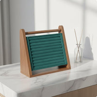 Slanted Band Display Rack Tabletop Wooden Band Display Stand Large Capacity