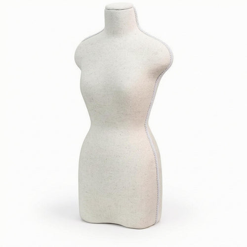 Necklace Display Bust Textured Linen Necklace Stand Tabletop