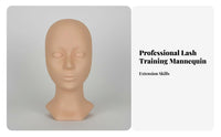 Reusable Eyelash Extension Practice Head Multipurpose Usage Mannequin Head with Replaceable Eyelids Realistic Skin Texture for Beauty School