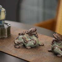 Wealth Guardian Tea Pet Nourishable Ge Ware Wealth Guardian Statue Handmade