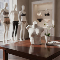 Female Torso Mannequin Glossy Mannequin Torso with Stand Decorative for Fashion Showroom