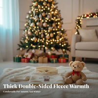Autumn Winter Double-Sided Fleece Hooded Sweatshirt, Thick Warm Pullover, Cute Letter Pattern, Holiday Top for Babies